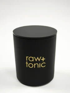 RAW-AND-TONIC-BSAK-soy-candle-in-black-jar-with-lid-sakura-10oz-1-225x300